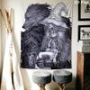 Ranni Moon Wall Hanging Printed Fabric Blanket Decorative Tapestries for Bedroom Living Room Home Decor