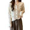 Korean Version Of Autumn And Winter New French Xiaoxiangfeng V-Neck Short Sweater With Cardigan Top And Women'S Jacket