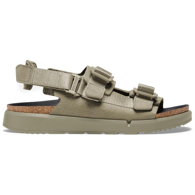 Birkenstock Sandálias de Couro para Praia Unissex Castanho Claro 1026398