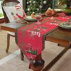 Woven Jacquard Cotton Table Runner Christmas Snowman Decorative Tablecloth Bed End Scarf