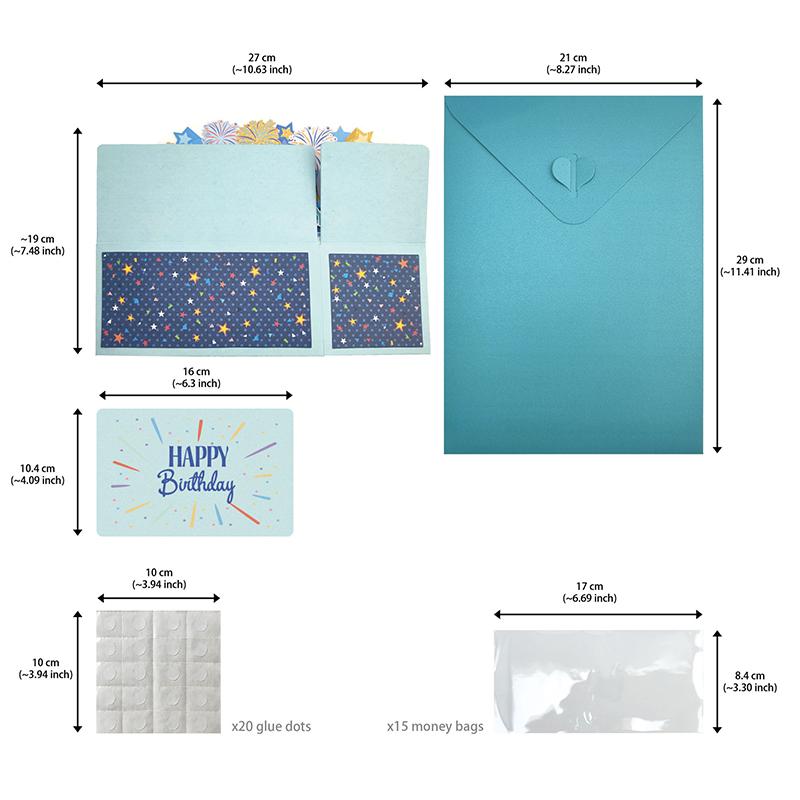 Felicitare de Ziua de Naștere DIY Handmade Felicitare 3D Cutie de Tragere pentru Bani Culori Vibrante Cadou Surpriză Unic de Ziua de Naștere Pentru Sărbătoare