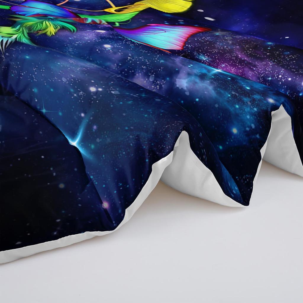 3PC Galaxy Dreamcatcher Bedding Set Bohemian Duvet Cover with 2 Pillowcases for Dreamy Bedroom Or Guest Room Decor