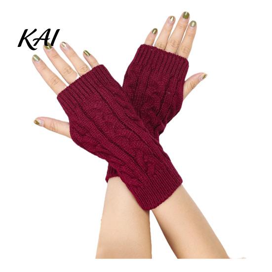 Breathable Acrylic Arm Protectors Women Ribbed Wrist Warmers, Stretchy Cable Knitted Fingerless Gloves, Lightweight Warm Sleeves Soft Mitten,