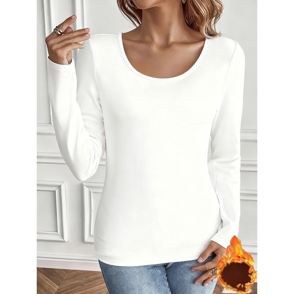 New Slim-fit Long-sleeved T-shirt, Winter and Autumn Thick-fabric Base Layer Top, Sexy Top