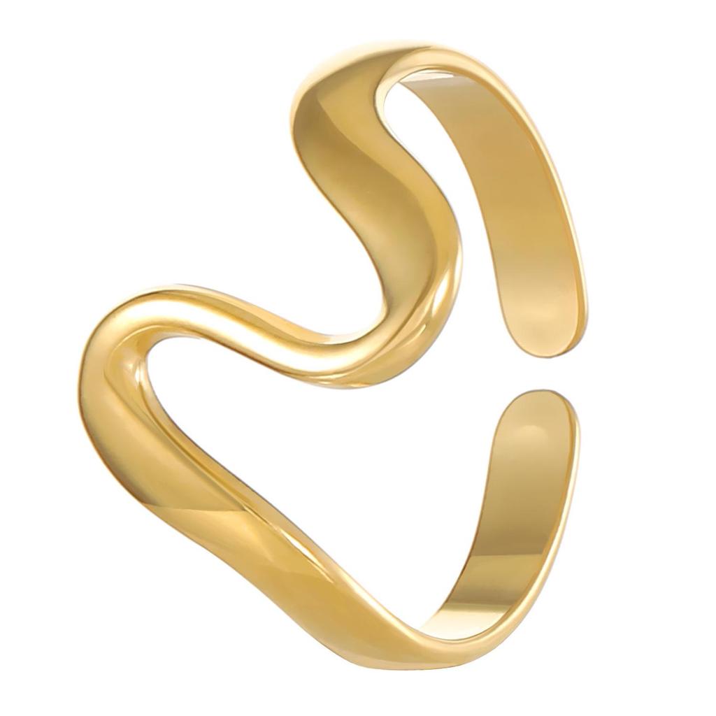 High-End Edelstahl Blumen- & Seestern Offener Ring für Damen