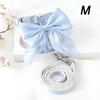 Cute Adjustable Bowknot Cat Harness Leash Escape Proof Shiny Bowknot Cat Leash Traction Rope Pet Decoration
