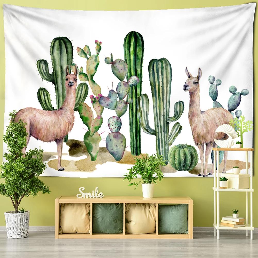Desert Cactus Tapestry Desert Desolate Place Huge Cactuses Wildness Weathered Wall Hangings for Adults Kids Bedroom Dorm Decor