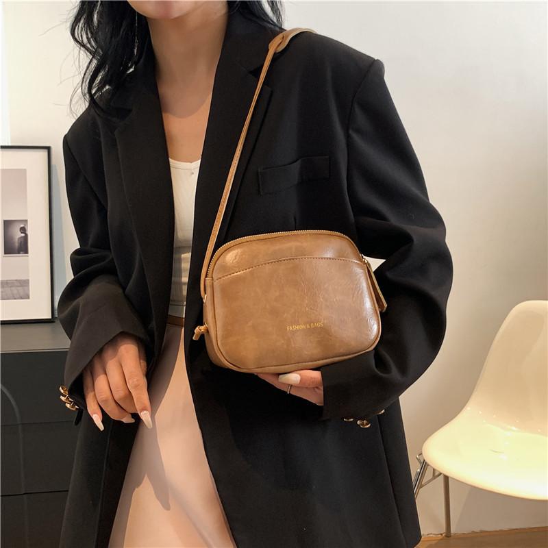 IELGY Small Square Bag Fashion Simple Large-Capacity One-Shoulder Messenger Casual Trendy Shoul