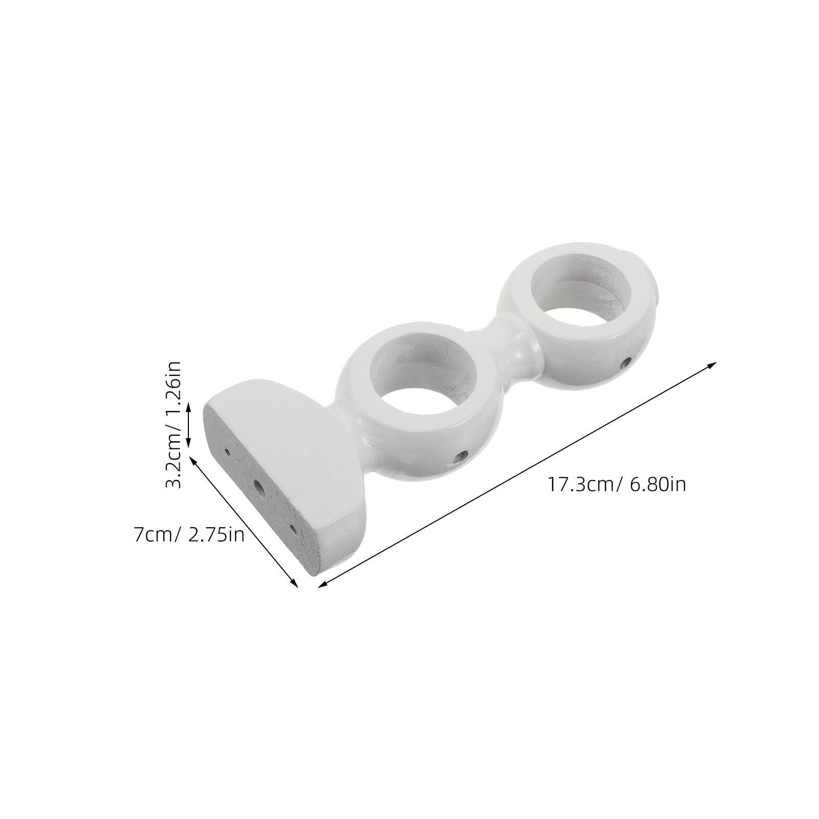 

2Pack Wooden Curtain Rod Holder Solid Wood Return Brackets Heavy Duty Wall Mounted Curtain Rod Support for Bedroom Living Room белый