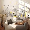A Variety Of Hand-Painted Creative Flower Vines Butterfly Bronzing Wall Stickers Decorate Living Room Bedroom Background Self-Adhesive Wall Stickers