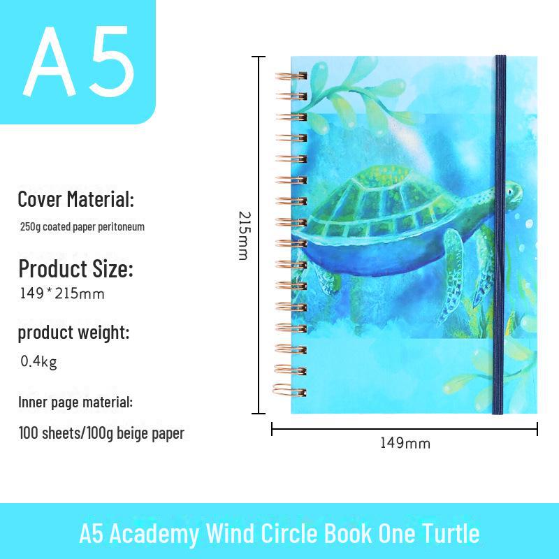 A5I High-Value Student Oil Painting Notebook: B5 Side-Flip with Horizontal Lines and Blank Pages