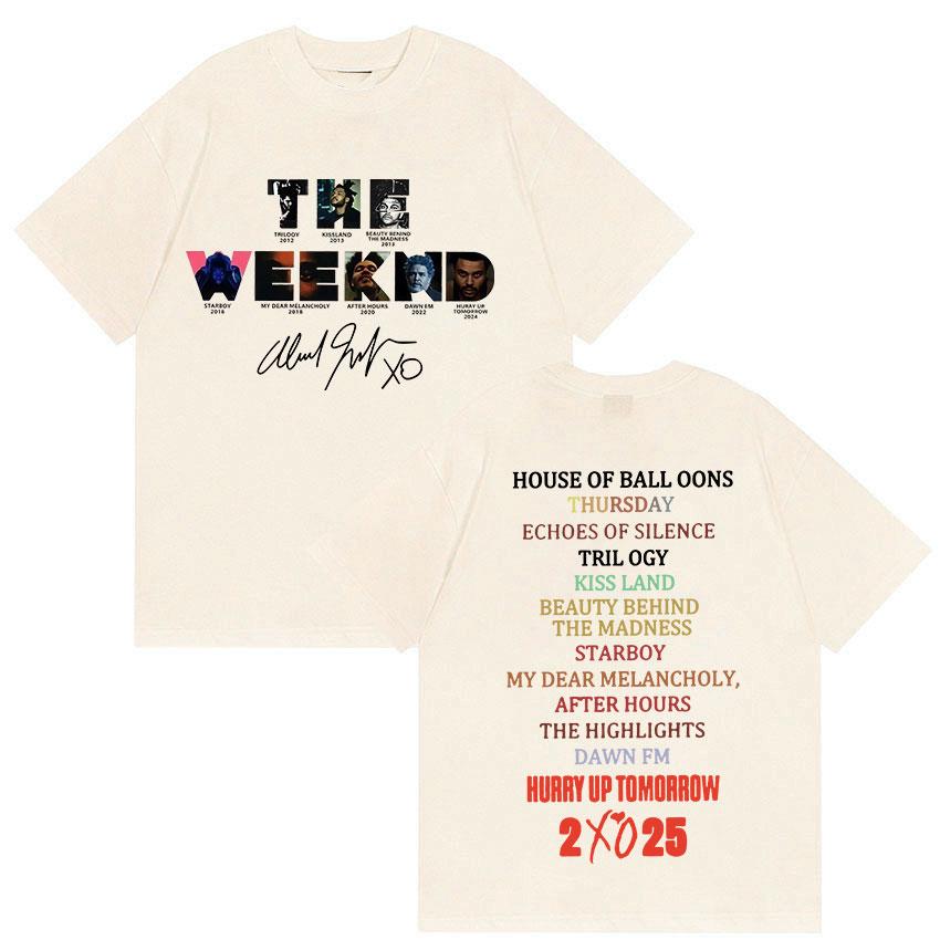 Limited The Weeknd Hurry Up Tomorrow Album 2025 Unisex T-Shirt Men Women Hip Hop Fashion Cotton Short Sleeve T Shirt Streetwear