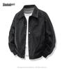 2025 Men's Suede Velvet Jacket: Elastic Lapel, Casual, Comfortable, Fashionable, Versatile for Spring and Autumn