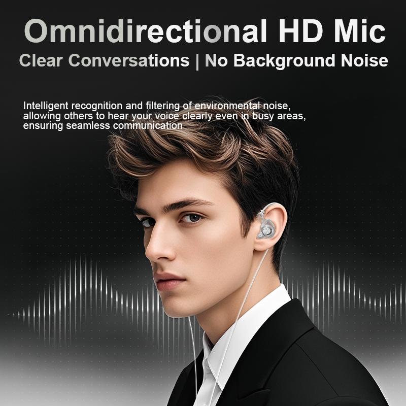 Detachable Design 9D Surround Sound Headphones Type C&3.5mm Wired Earphones In Ear Earbuds for Samsung Gaming Headsets In HD Mic