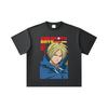 260 GSM Double Yarn 32 Count 100% Cotton Sakamoto Days V8 Shin Print Unisex Heavy Cotton T Shirt