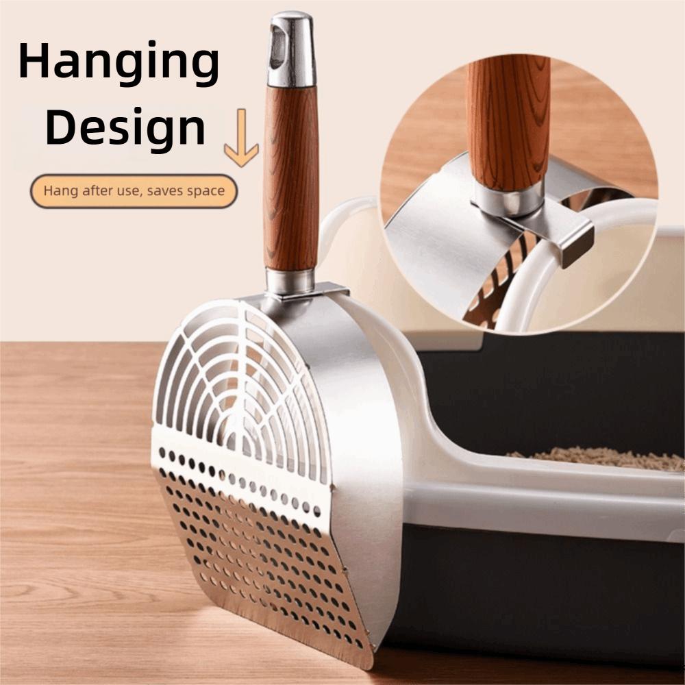 Long Handle Cat Litter Scoop Stainless Steel Cat Poop Sifting Tool  Cat Supplies