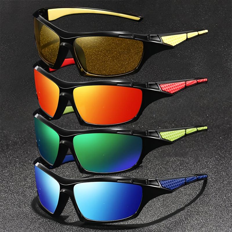 1Pc Colorful Lenses Outdoor Equipment Uv Protection Sunglasses Driving Sunglasses Suitable For Sports Fashionable Glasses Hiking