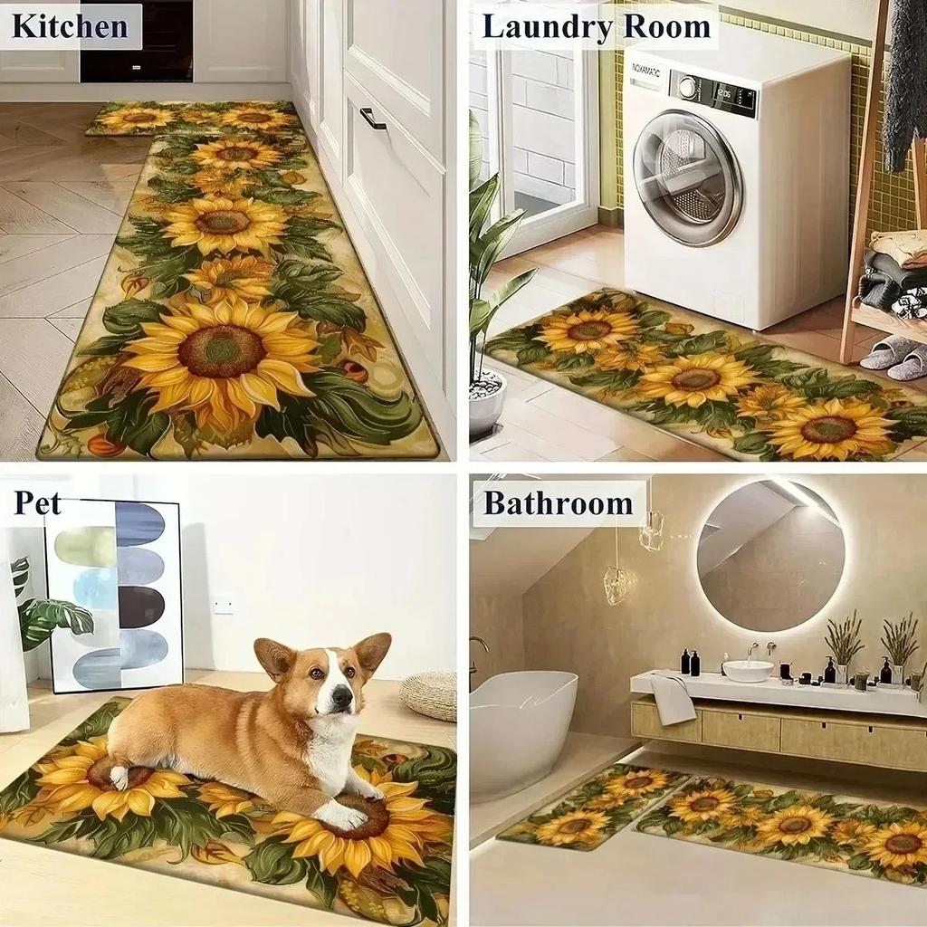 1PC Welcome Charactor Door Mats Kitchen Rugs Non-Slip Design Bathroom Rugs Bath Mat Carpet for Living Room Sink Laundry Decor