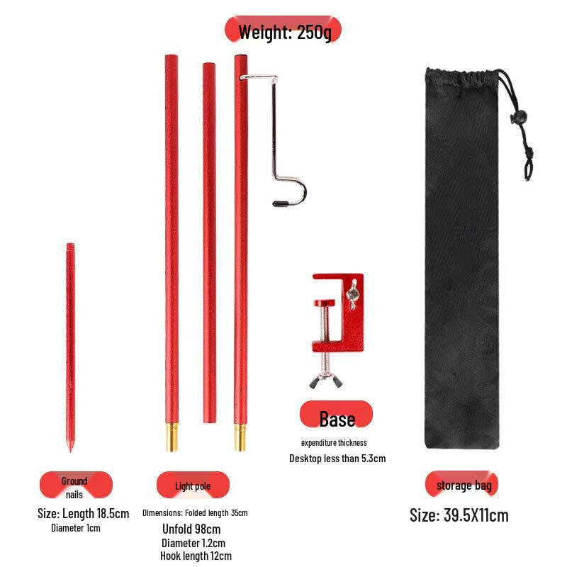 ZhiZhou Portable Folding Camping Lamp Pole Hanger