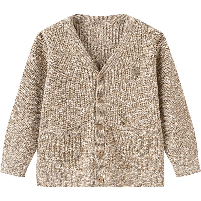 Balabala Boys' 2026 Autumn Cartoon V-Neck Cardigan