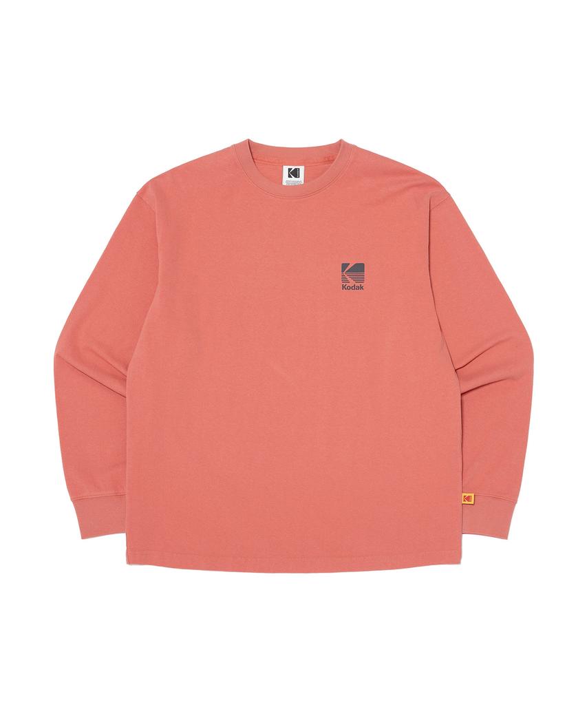 KODAK Big Logo Graphic Long Sleeve T-Shirt Pink