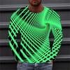 2024 Men'S Long Sleeve T-Shirts Harajuku 3d Print Graphic Men Oversized Clothing Fashion Street Tees Shirt Casual O Collar Tops