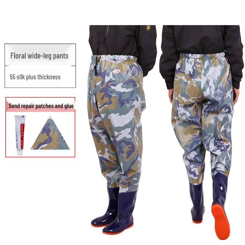 Men s & Women s Half-Body Cowhide Waders with Integrated Rain Boots for Fishing and Wading 38