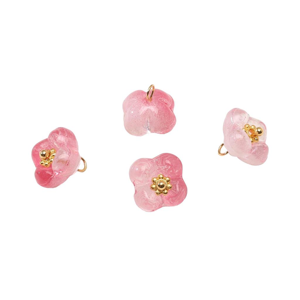 5 Pezzi Perline di Vetro Ciondoli Fiore Per Braccialetti Collane Fai da Te Creazione Gioielli