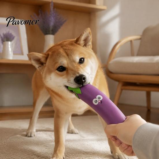 Easy to Clean Dog Toys for Tartar Removal Realistic Fruit And Vegetable Chew Toy, Squeaky Latex Teething Toy Puppies, Gum Massage Oral Health
