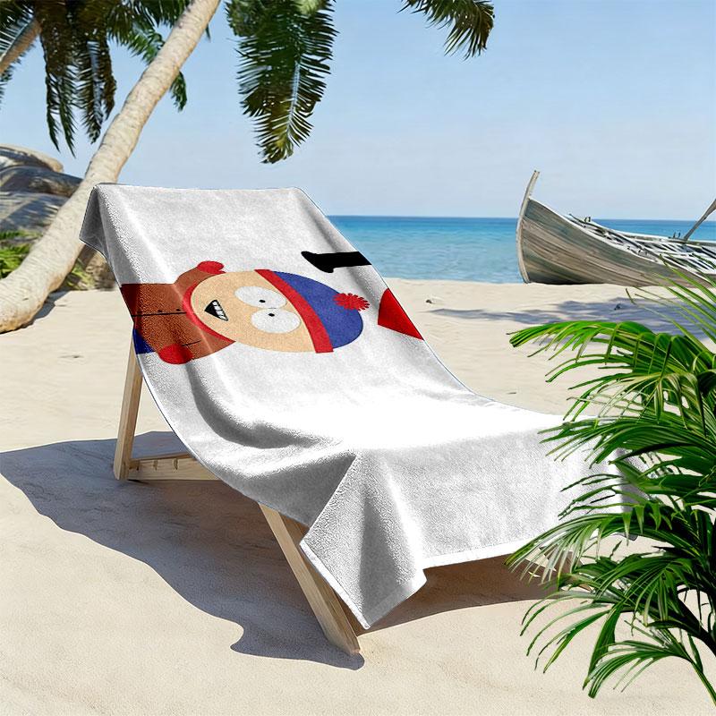 Stan South Park Print Beach Towel, Large Soft Quick Dry Towel for Beach Camping Swimming