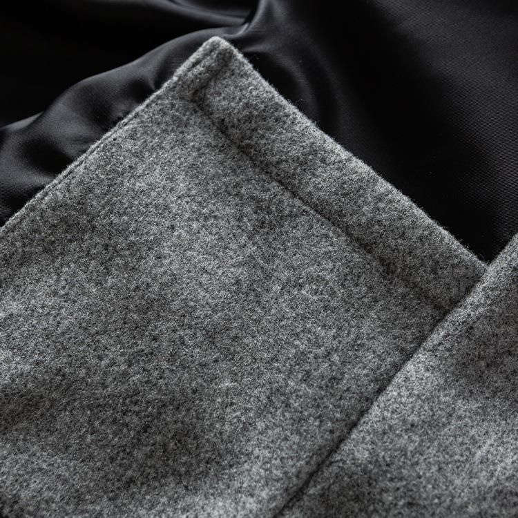 Pánská retro japonská patchwork bunda QIYOU z džínoviny a vlny pro jaro/podzim
