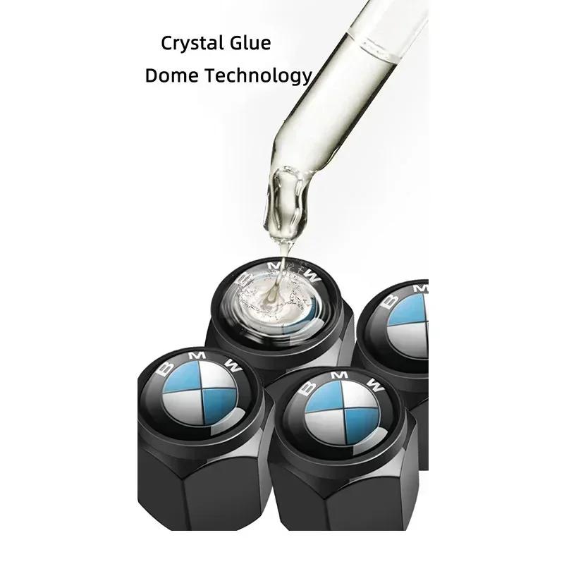 2025 Hot 4Pcs Car Wheel Tire Styling Tire Valve Air Nut Cover Car Logo Accessories For BMW E46 E52 E53 E60 E90 E91 F30 F20 F10 F