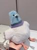 Blaues dickes Tauben-PP-Baumwoll-Super-Weich-Plüschtier Stoffvogel Niedriger runder Körper Kinder Babyparty Geburtstagsgeschenk