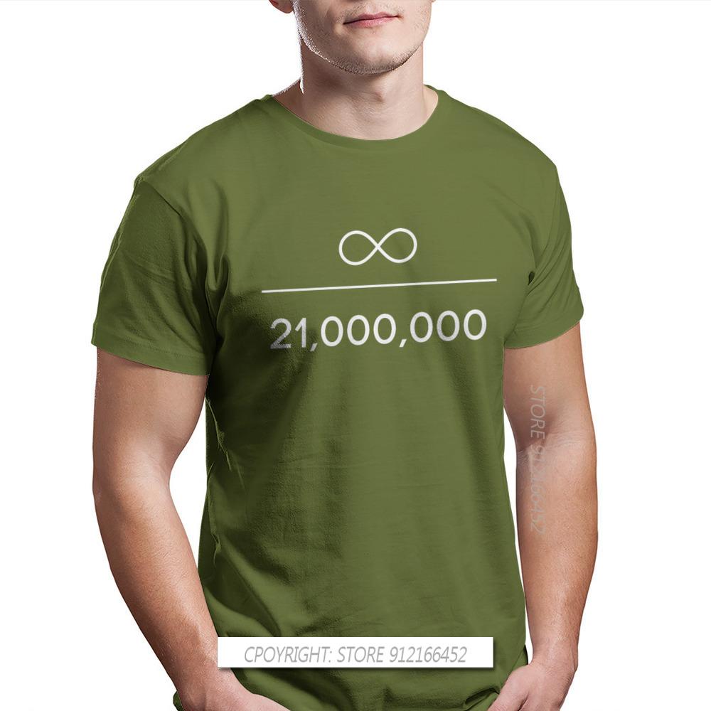 Infinity Divided By 21 Million Unique TShirt Bitcoin Cryptocurrency Miners Meme New Design Graphic T Shirt Stuff Hot Sale