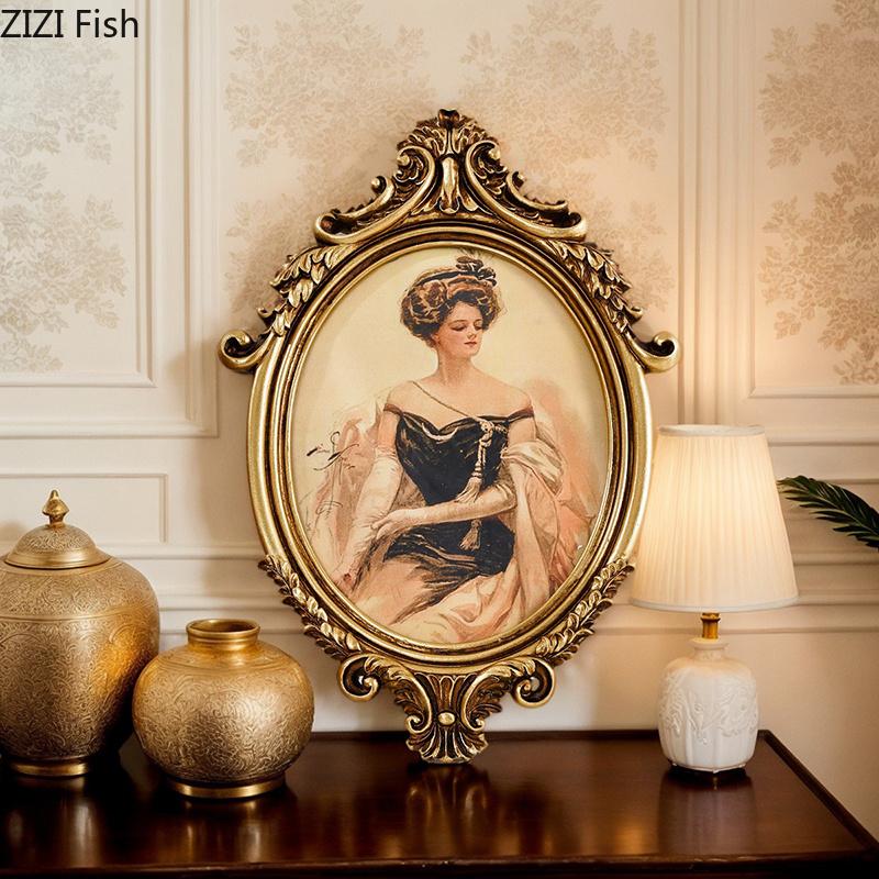 Classical Floral Border Photo Frames Wall-mounted Picture Frame Bedside Table Wedding Anniversary Photo Frame Desk Decoration