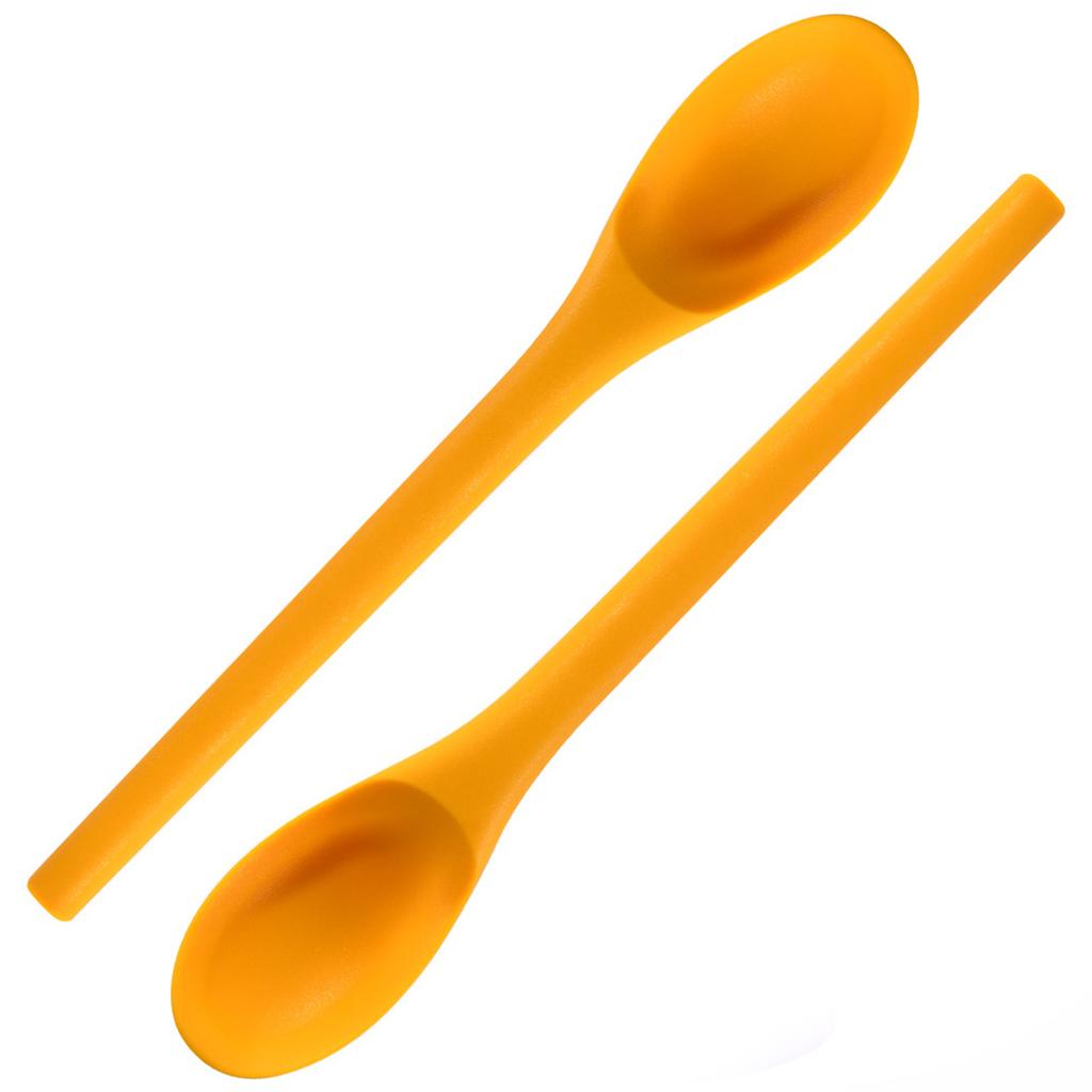 Food Grade Silicone Spoon Long Handled Integrated Salad Spoon Juice Mixing Spoon Children's Spoons Small Spoon Kitchen Utensils