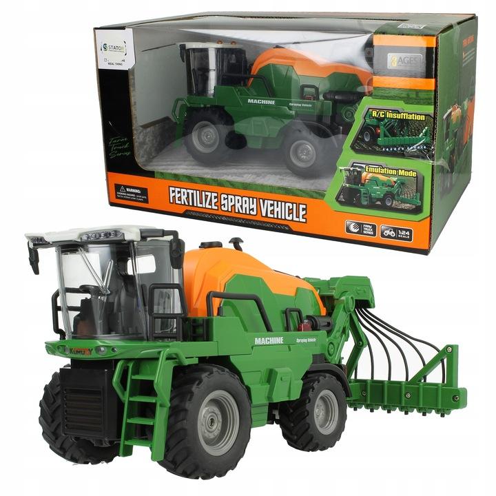 Traktor Zabawka Zdalnie Sterowany Rc Maszyna Rolnicza + Opryskiwacz Z Wodą