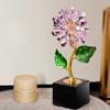 Glass Handicrafts Crystal Sunflower Ornaments Crystal Flower Metal Sculpture Decorative Figurines Home Decoration Accessories