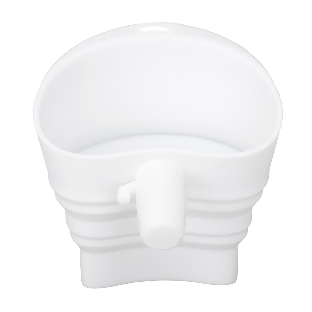 Flour Funnel Foldable Wide Mouth No Spill Silicone Stand Mixer Funnel for Dry Wet Ingredients White