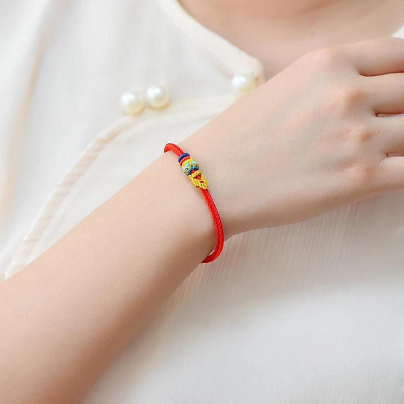 Fashionable Buddhist Lucky Adjustable Bracelets Couple Colorful Rope Handmade Braided Rope Chain Festival Party Jewelry