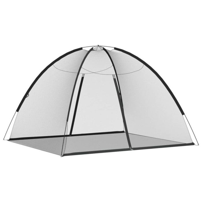 Mongolian Mosquito Net with Doors 220 Mesh Black 200x180x135 Cm