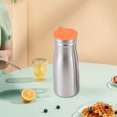 1,0 l Nerezový džbán na ledový čaj a džus 3,3x9 palců Robustní víceúčelový pro restauraci s víkem