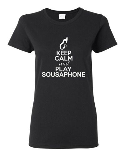 City Shirts Ladies Keep Calm And Play Sousaphone Music Lover DT T-Shirt Tee Unisex T-Shirt XL