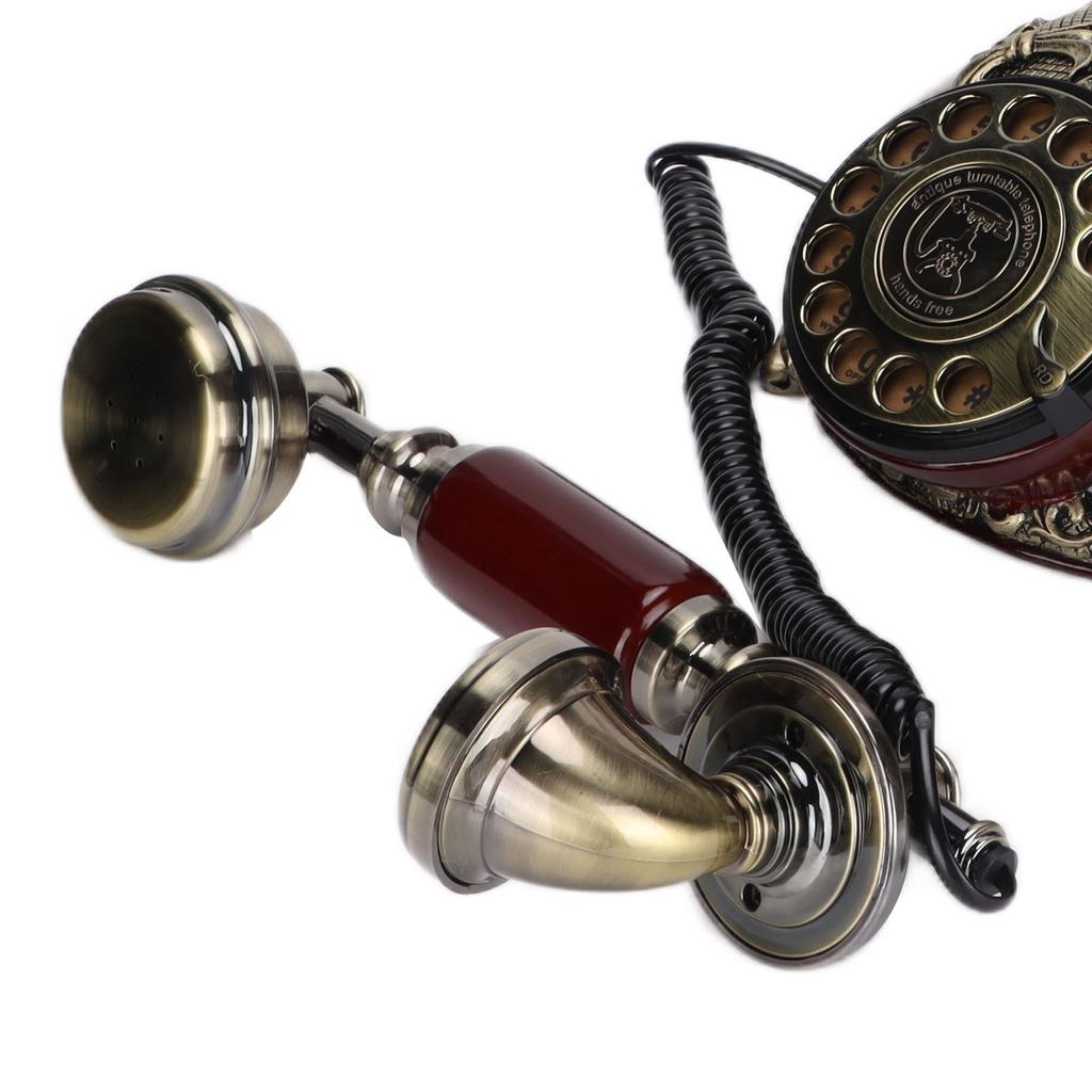 Antique Telephone, Retro Vintage Corded Phone with One Key Answ ing and Function, for Cafe Bar Decoration