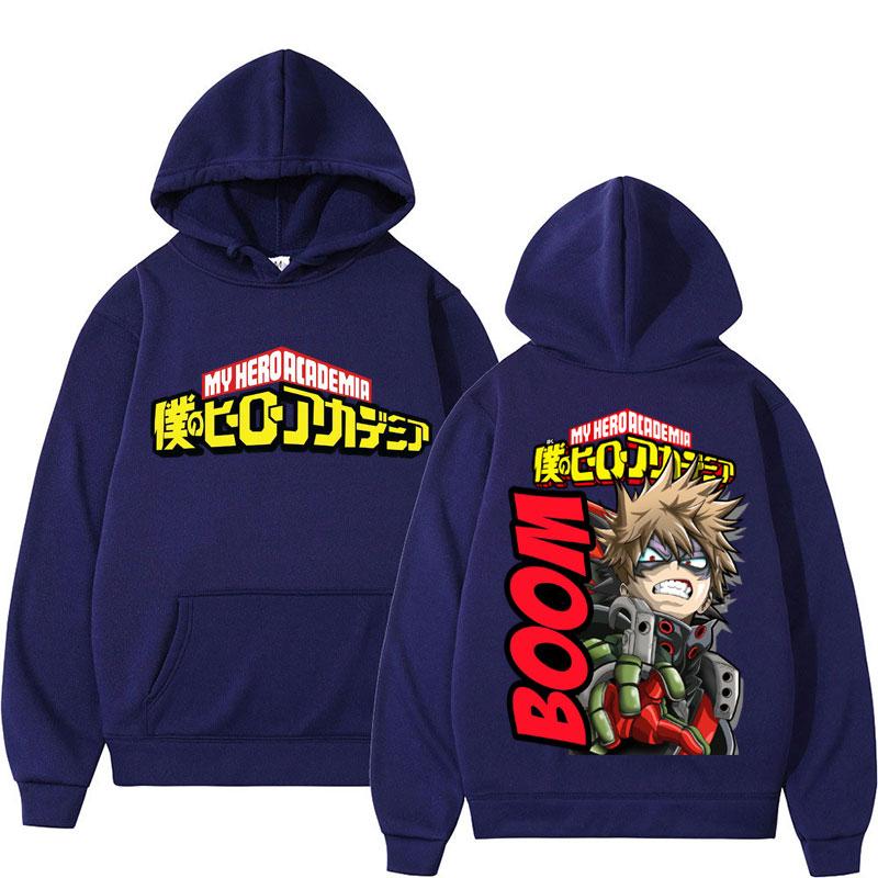Anime My Hero Academia Katsuki Bakugo Hoodies Men Women Vintage Harajuku Manga Sweatshirt Oversized Fleece Casual