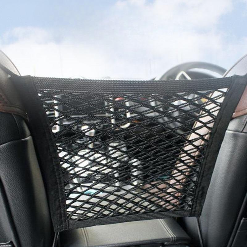 Filet de rangement universel double couche pour sièges de voiture, Filet de rangement suspendu isolant monté sur véhicule