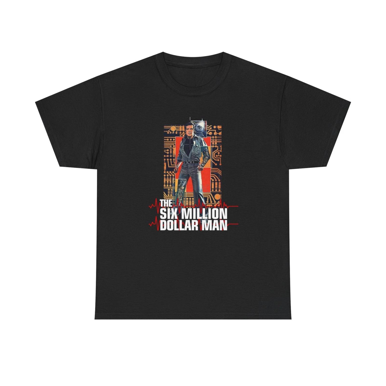 

Six Million Dollar Man Unisex Heavy Cotton T-Shirt, Lee Majors, TV Show Fan Gift XL
