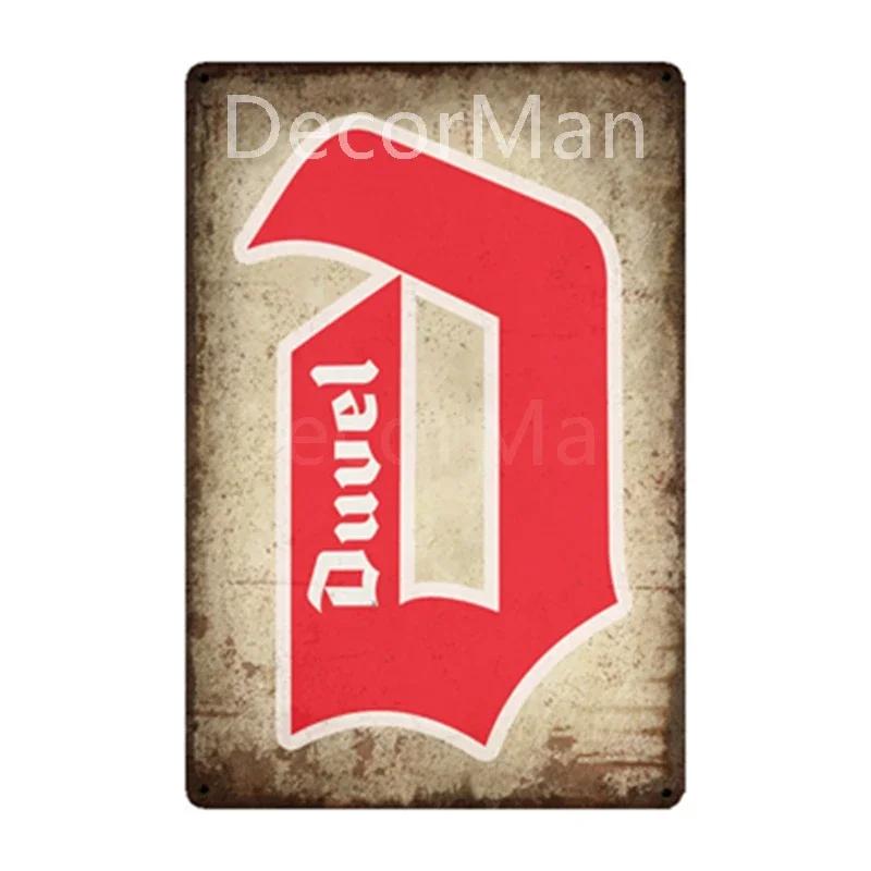 

Duvel leffe Orval Tin Signs Belgium Metal painting Bar PUB Decor WX2 20x30cm（7.8x11.8inch）