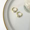 Women's Luxury Textured Metal Hoop Earrings - Versatile Niche Design