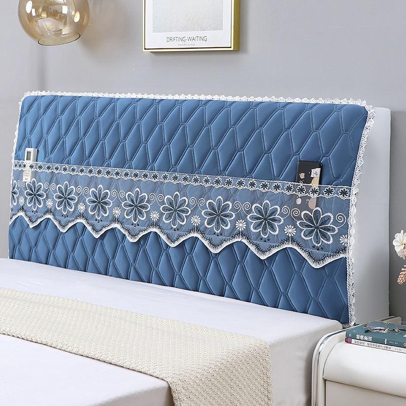 Four Season Universal Thickened Padded Headboard Cover Bedhead Fabric Full Protective Cover Solid Wood Soft Pack Bed Dust Cover